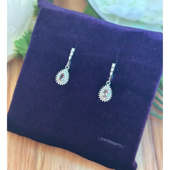 925 Sterling Silver Turkish Zultanite Earrings for Women - Picture 7 of 8